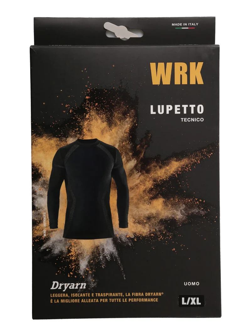 Maglia a lupetto da uomo in tessuto tecnico - nero