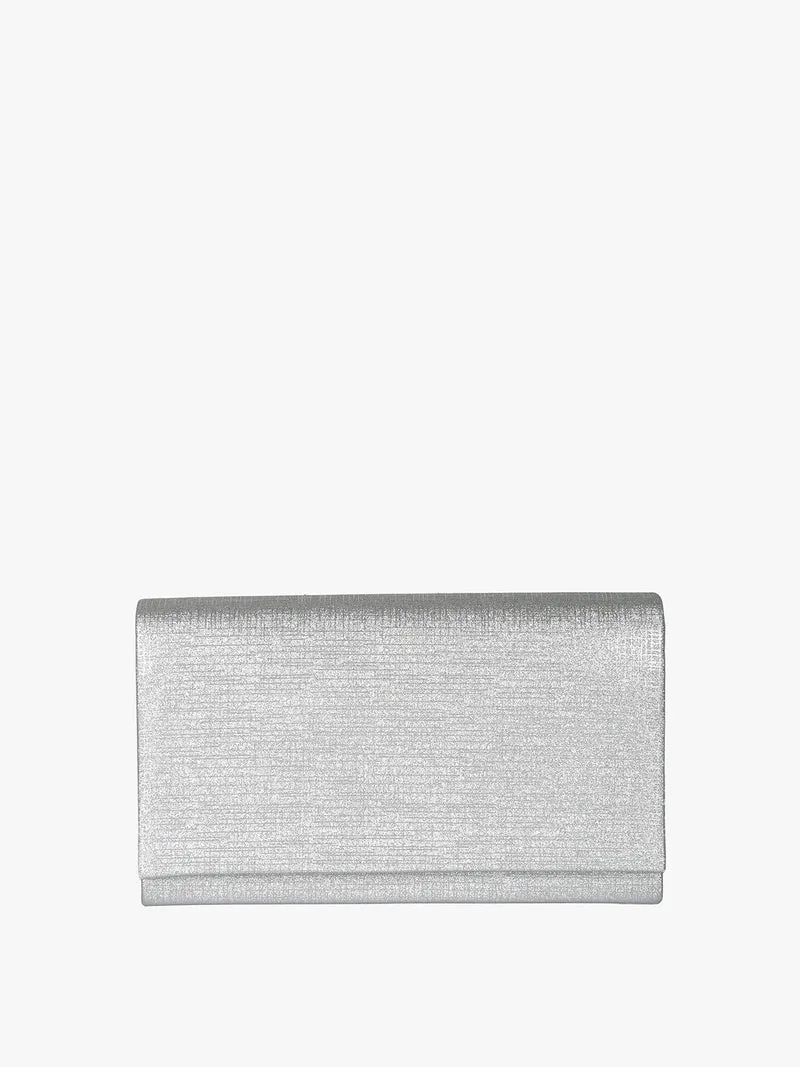 Pochette donna con lurex - argento