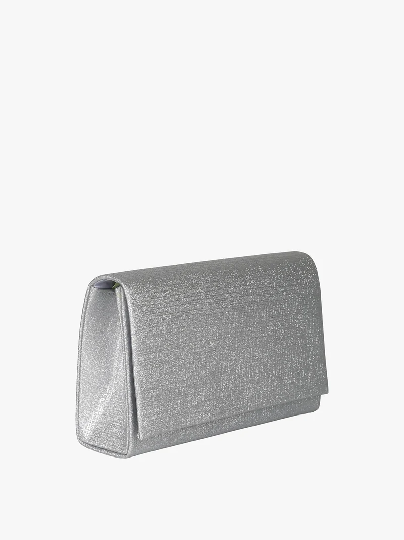 Pochette donna con lurex - argento