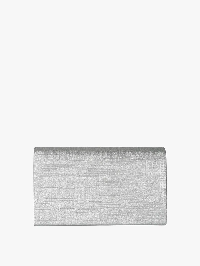 Pochette donna con lurex - argento