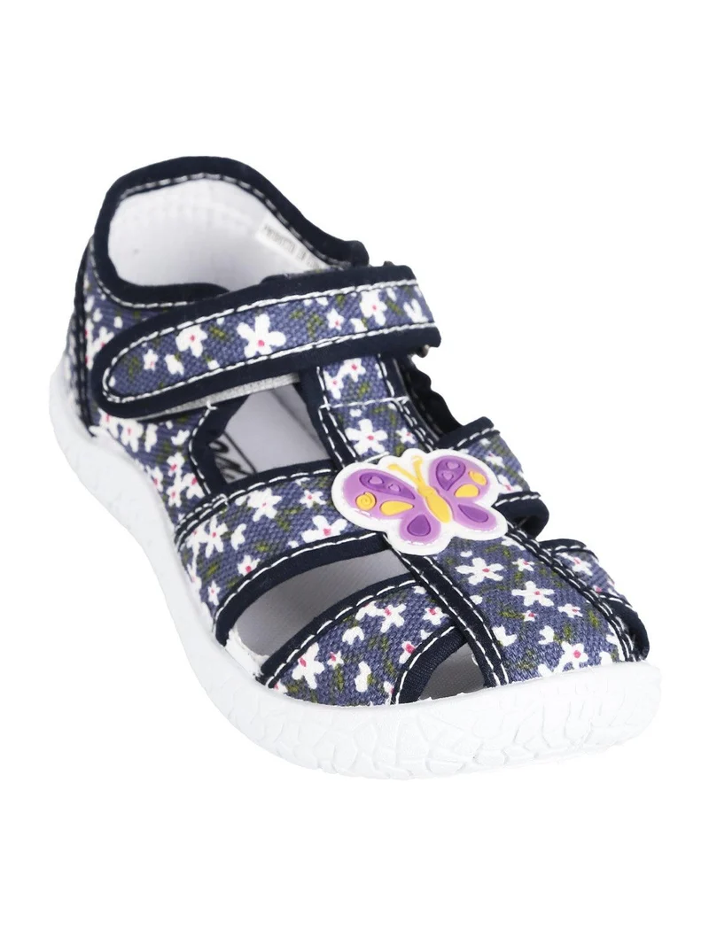 Sandali chiusi da bambina in tela - blu scuro