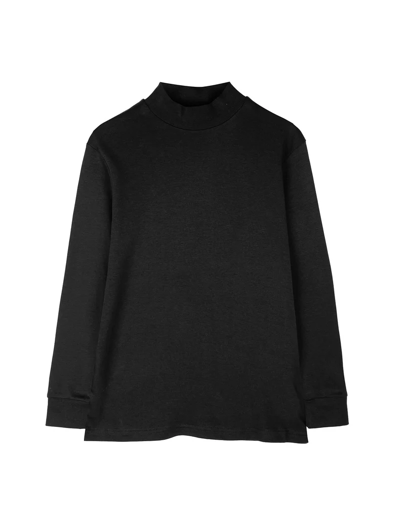 Maglia a lupetto da bambini a maniche lunghe - nero