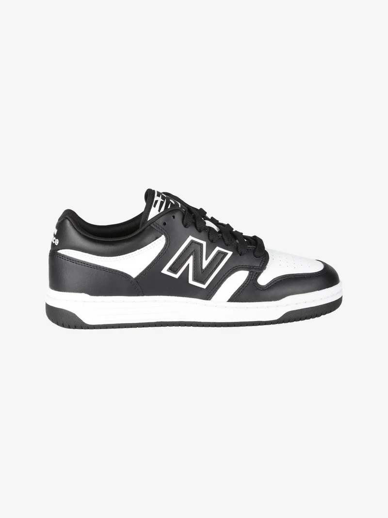 480 Sneakers stringate in pelle da uomo - nero