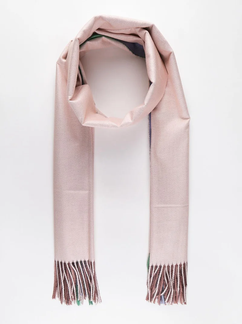 Sciarpa lunga con frange - beige