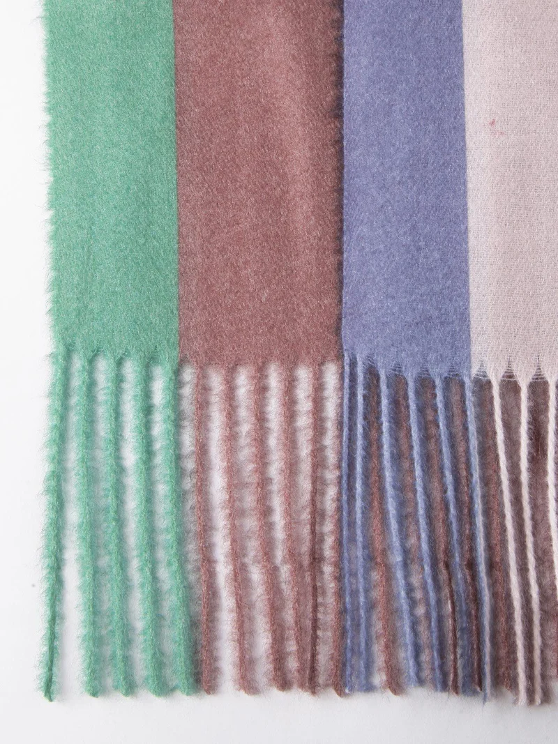 Sciarpa lunga con frange - beige