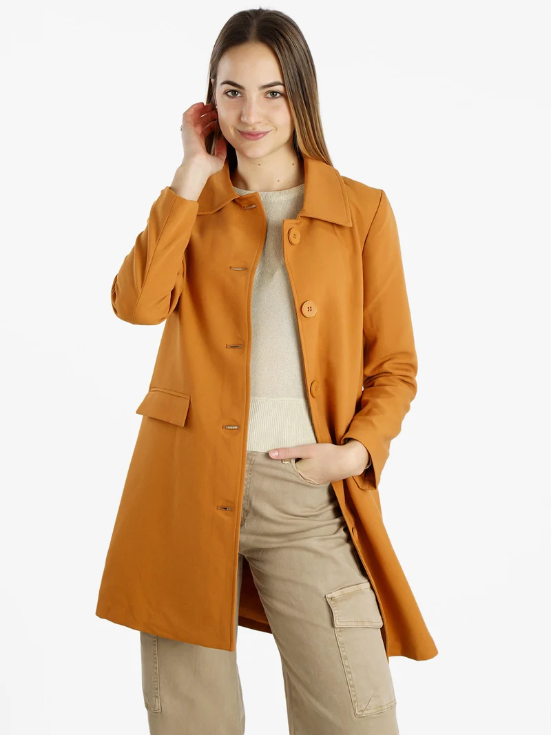Cappotto leggero da donna - arancione