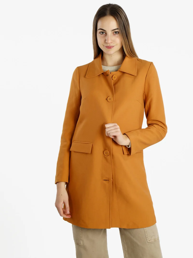 Cappotto leggero da donna - arancione