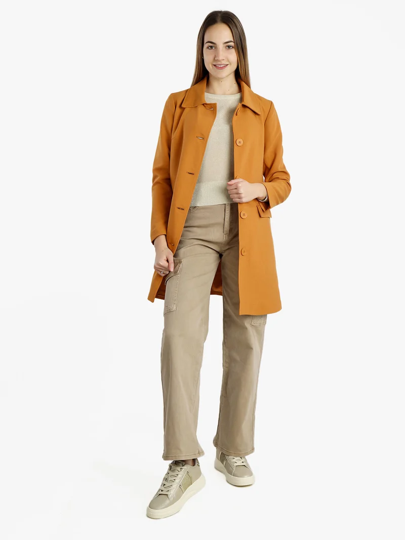 Cappotto leggero da donna - arancione