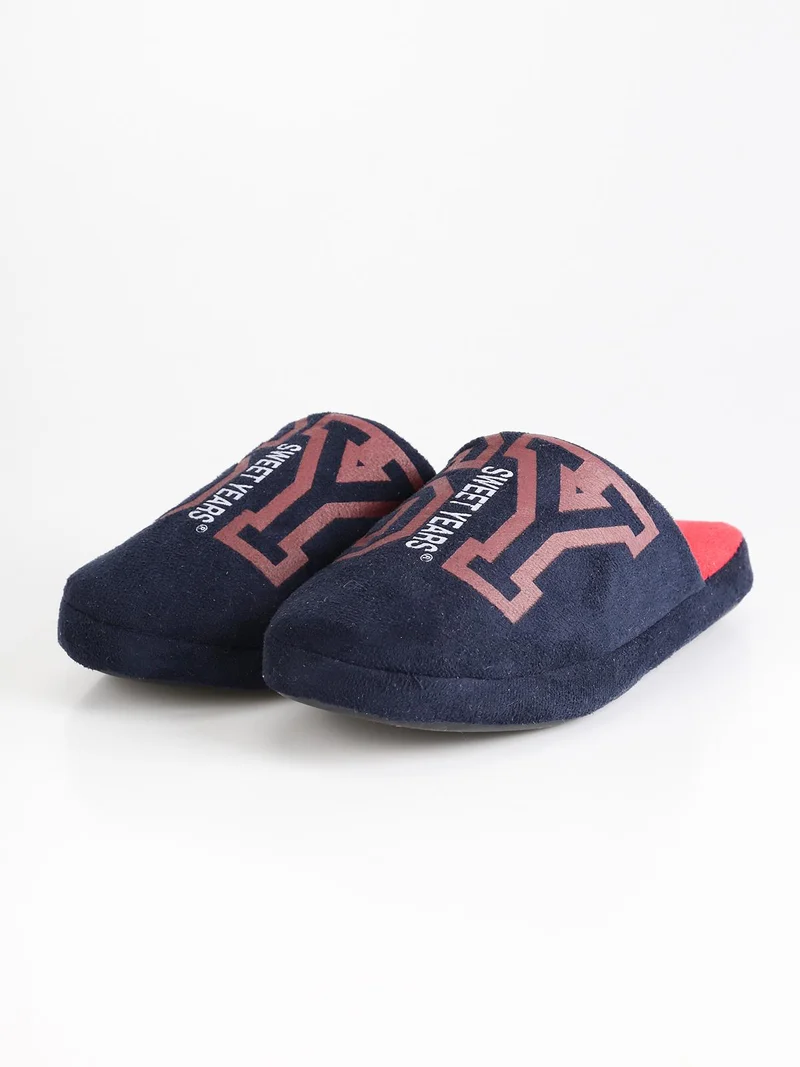 Pantofole bimbo con stampa Blu