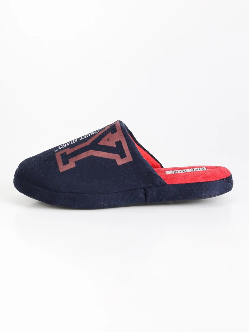 Pantofole bimbo con stampa Blu