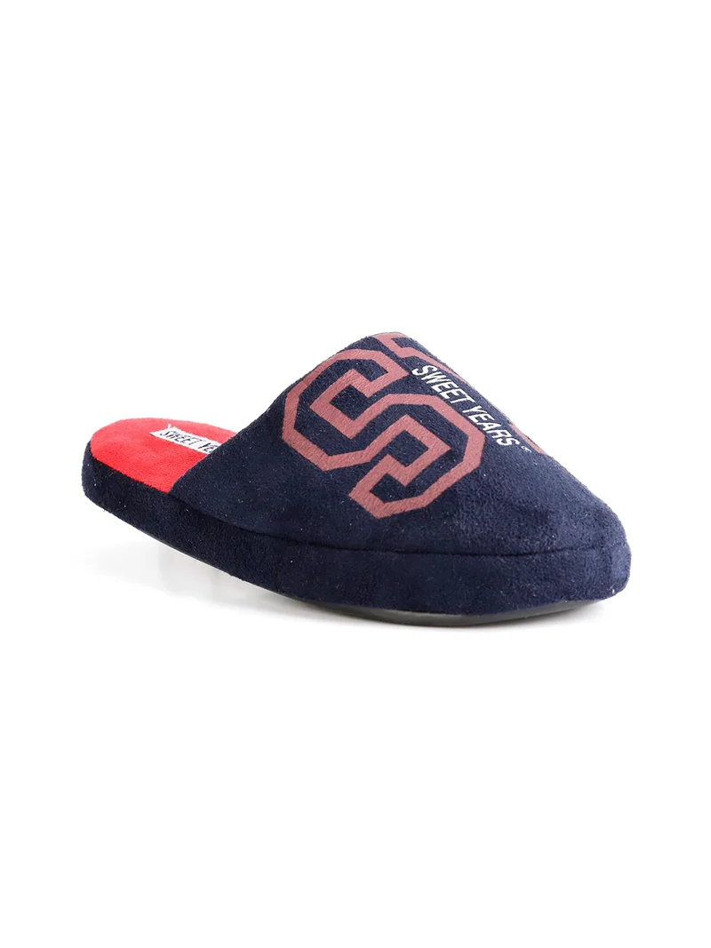 Pantofole bimbo con stampa Blu