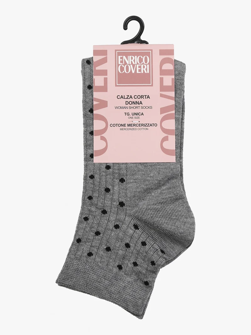 Calze corte da donna a pois - grigio