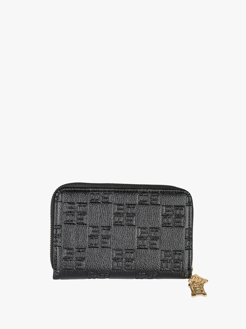 Portafoglio donna in ecopelle con doppia tasca - nero