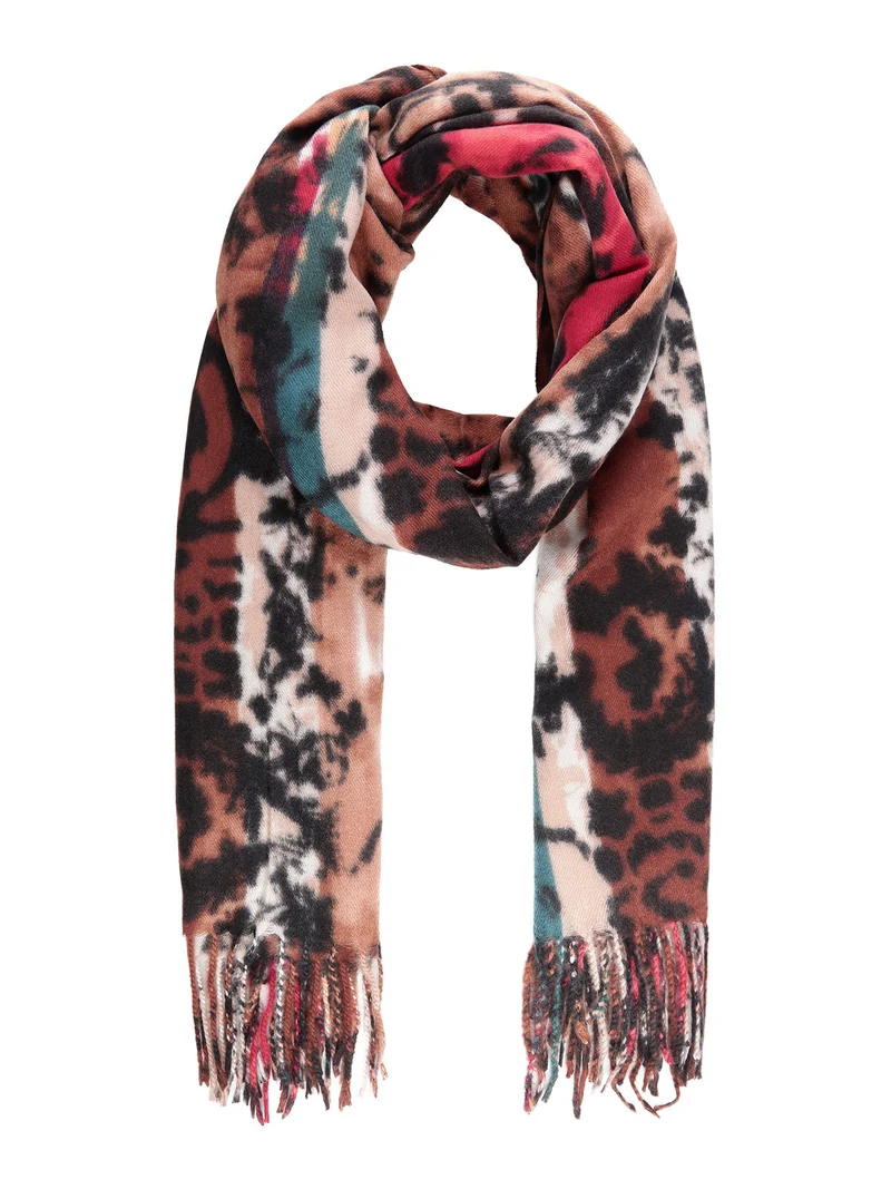 Sciarpa colorata da donna con frange - multicolore