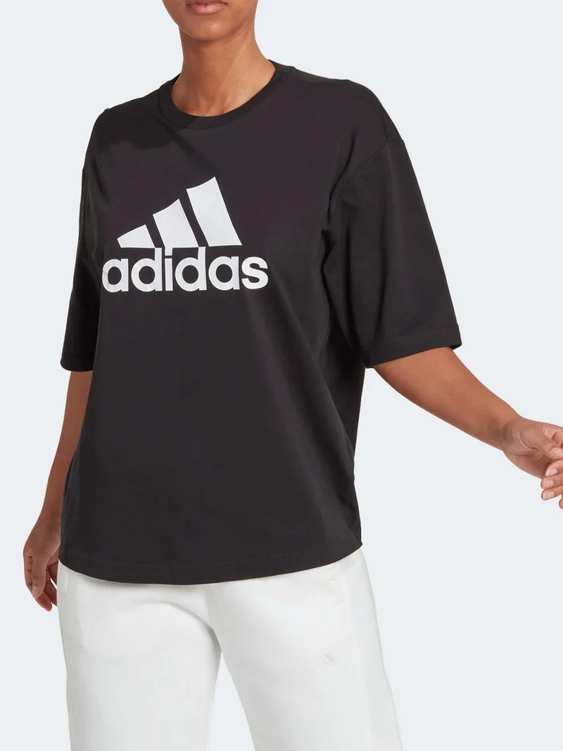 HK0504 T-shirt donna modello oversize - nero