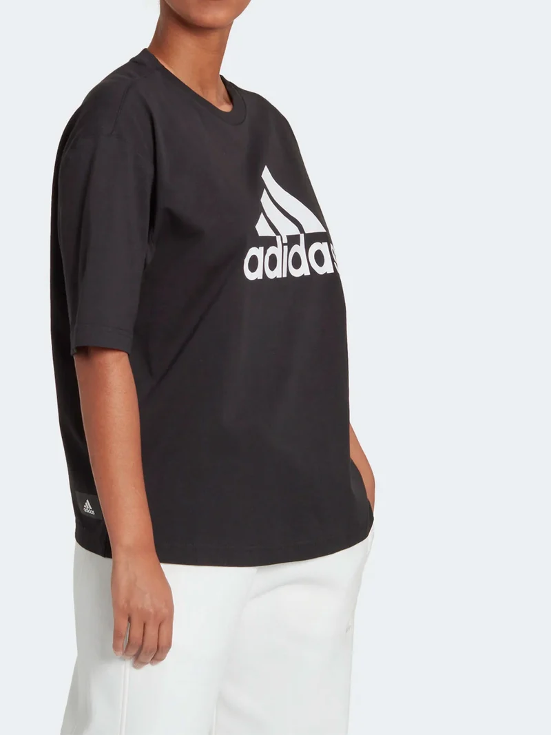 HK0504 T-shirt donna modello oversize - nero
