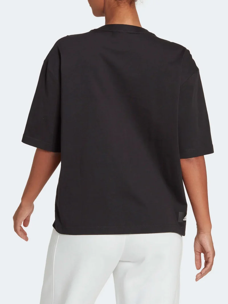 HK0504 T-shirt donna modello oversize - nero