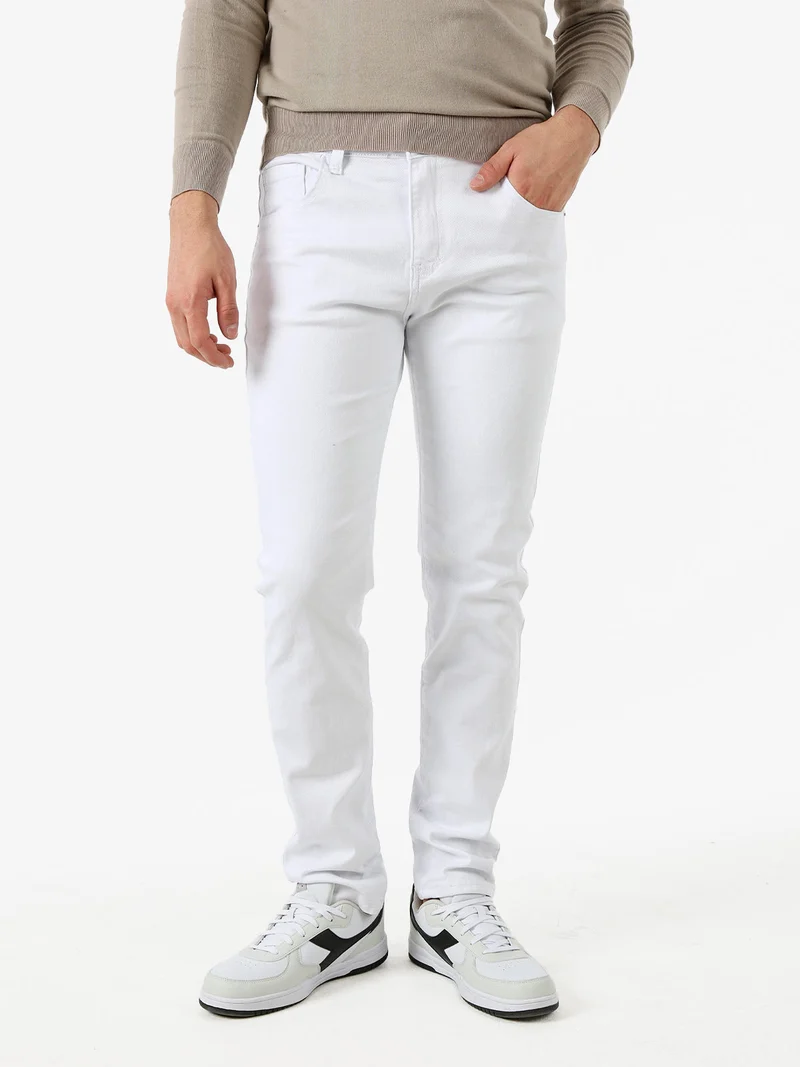 Pantaloni jeans skinny da uomo - bianco