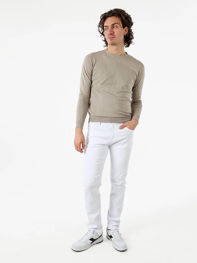 Pantaloni jeans skinny da uomo - bianco