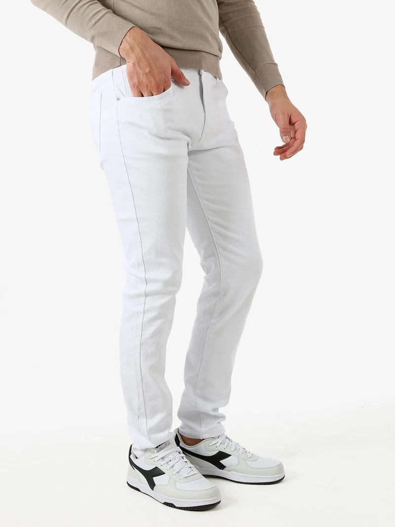 Pantaloni jeans skinny da uomo - bianco