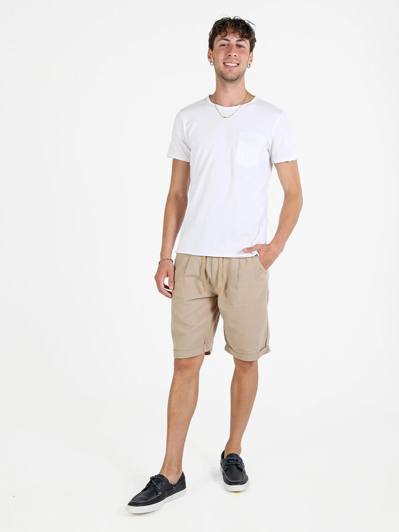 T-shirt uomo in cotone con taschino - bianco