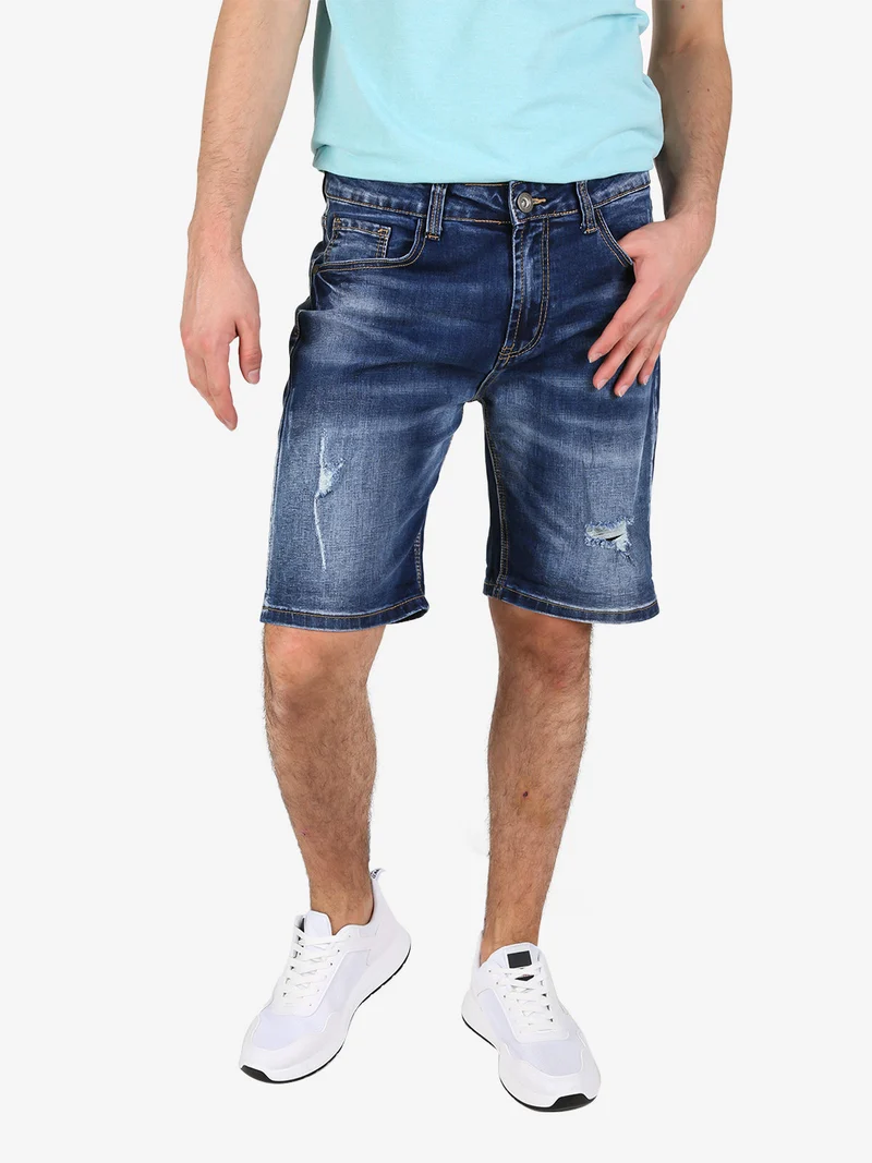 Bermuda da uomo in jeans con strappi - jeans