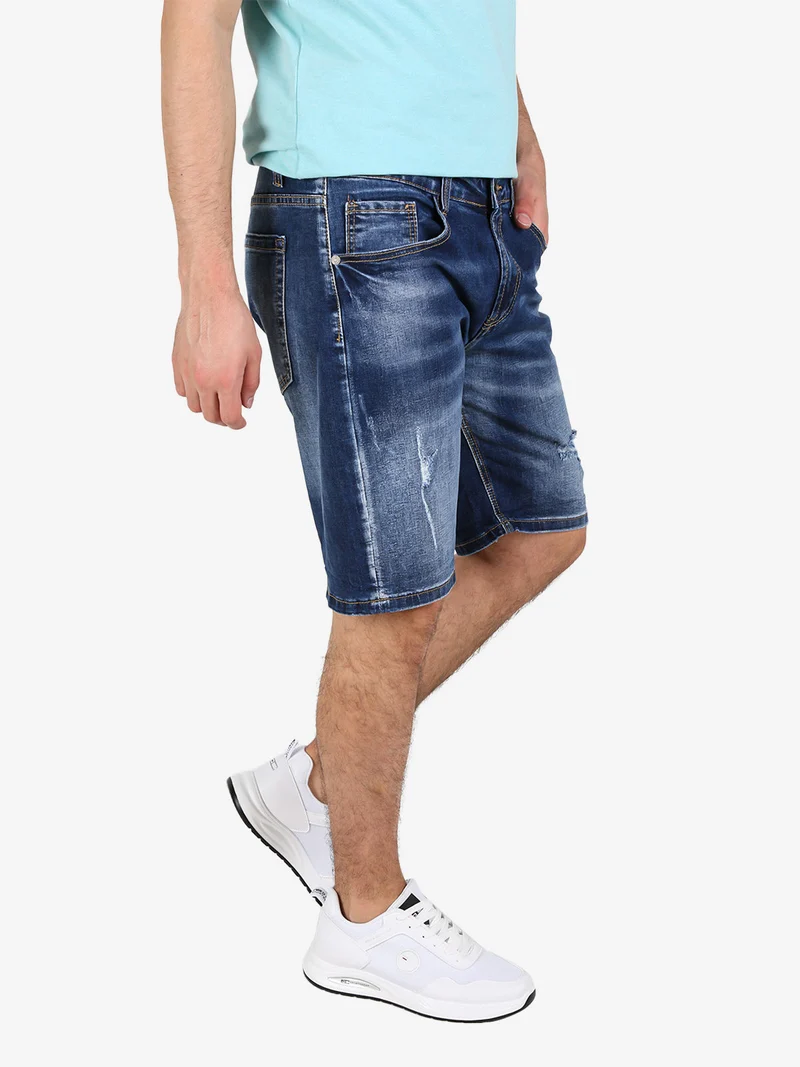 Bermuda da uomo in jeans con strappi - jeans