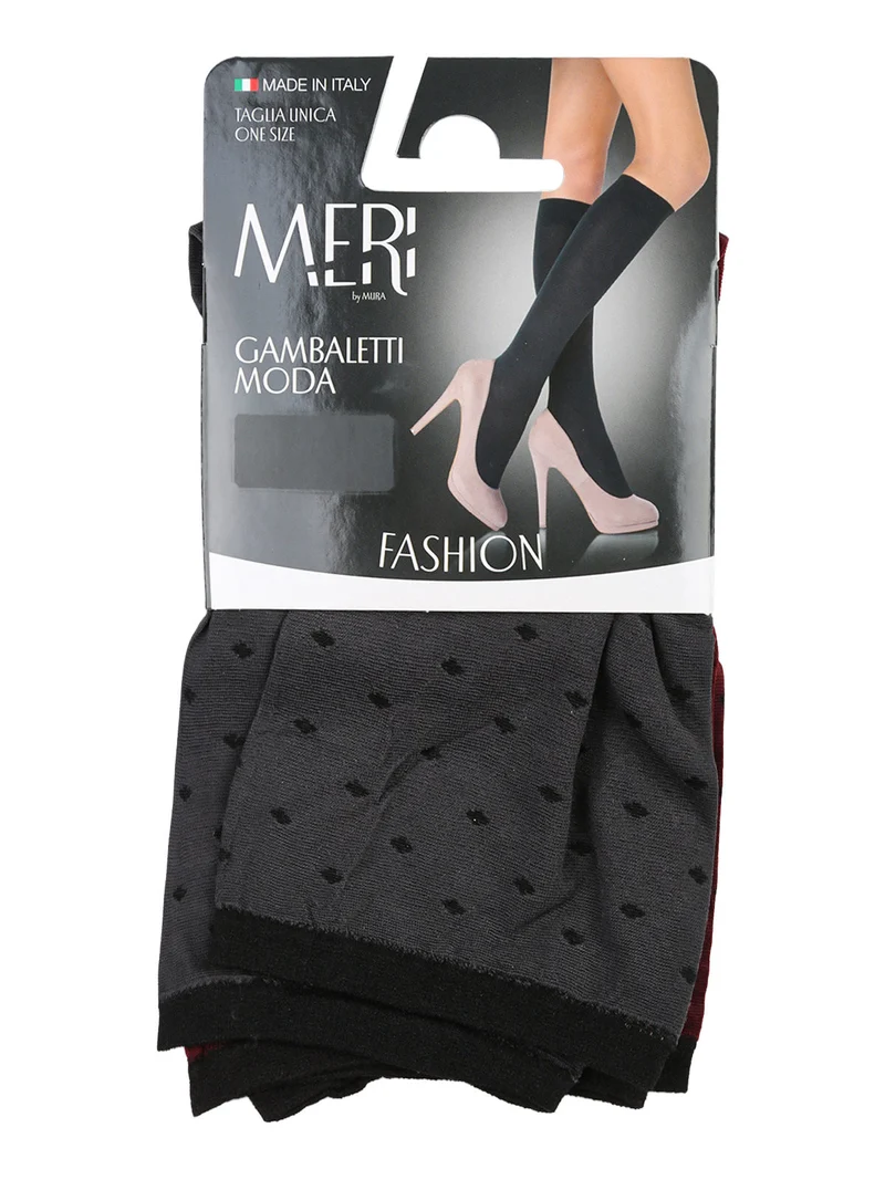 Confezione da 2 paia di gambaletti donna micro pois - assortito