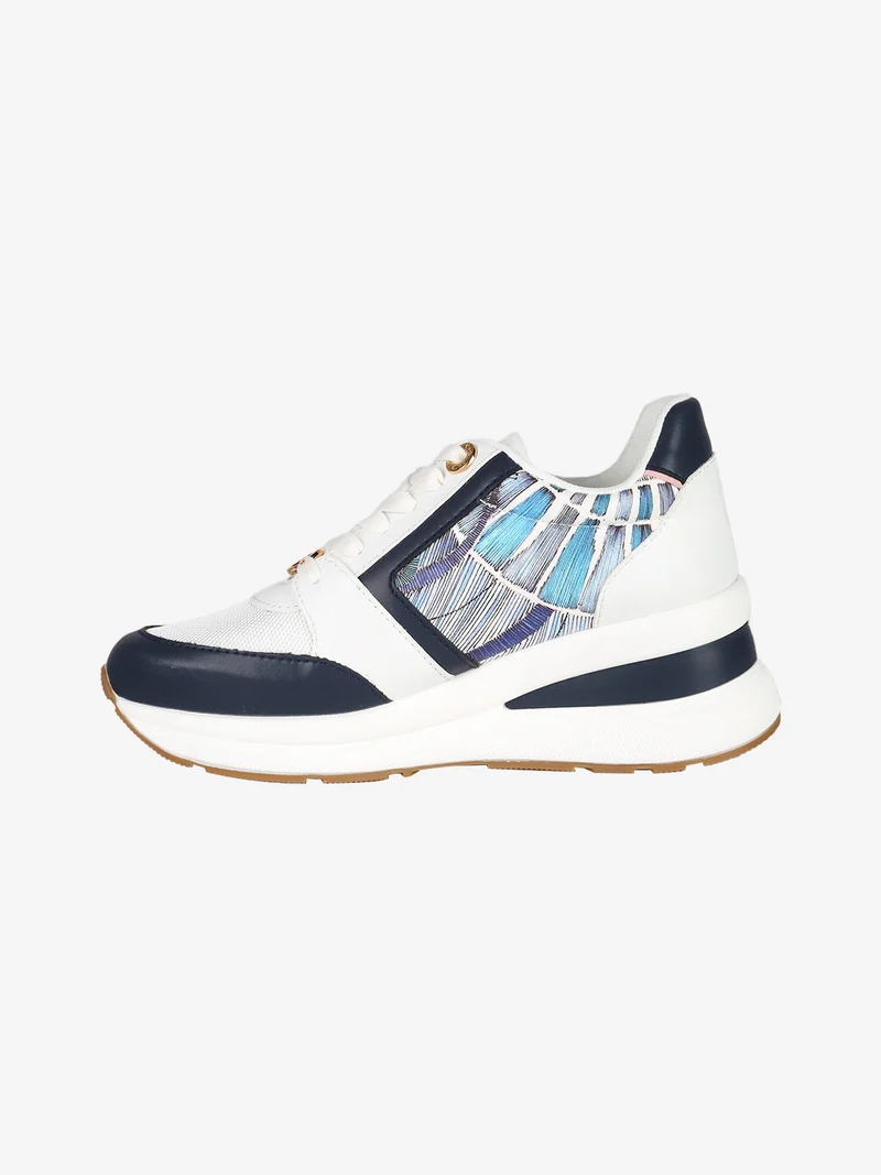 Sneakers da donna con zeppa - blu scuro