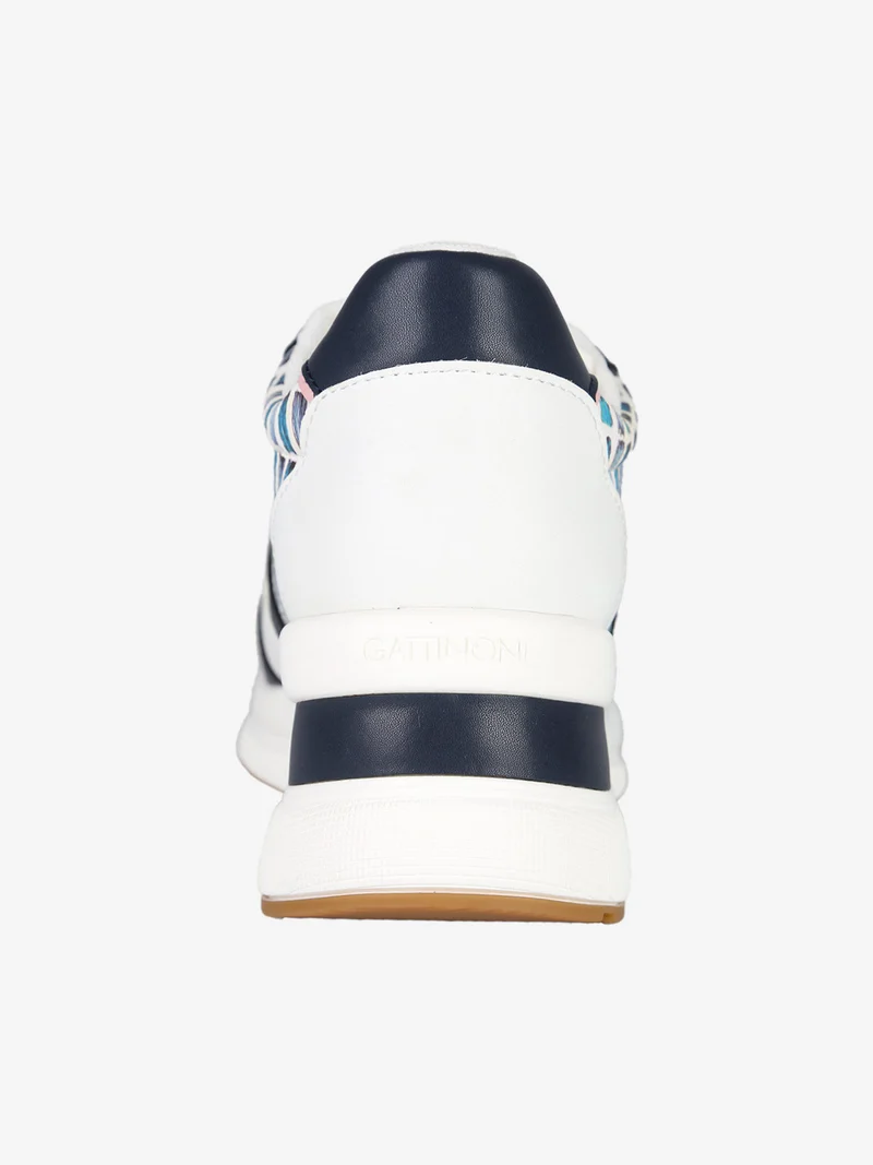 Sneakers da donna con zeppa - blu scuro