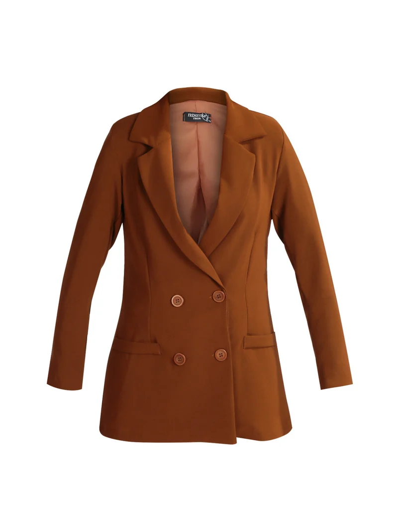 Blazer doppiopetto donna - marrone