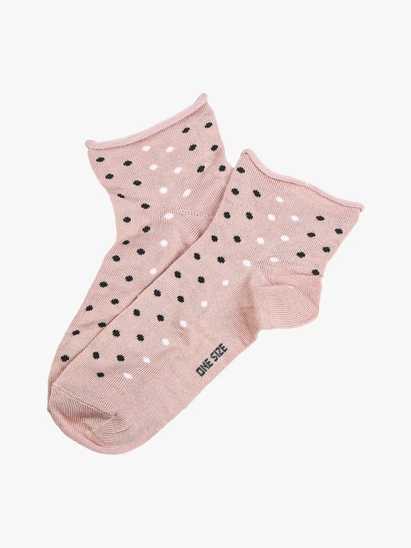 Calze corte da donna a pois - rosa