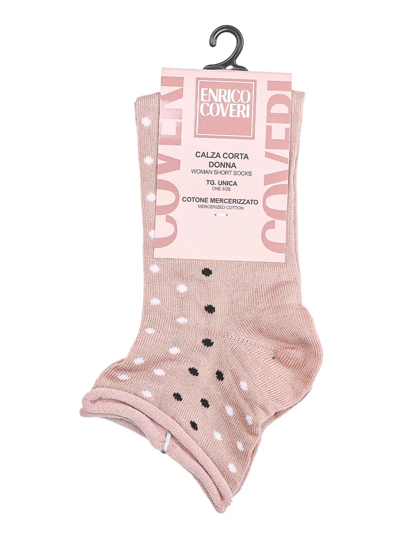 Calze corte da donna a pois - rosa