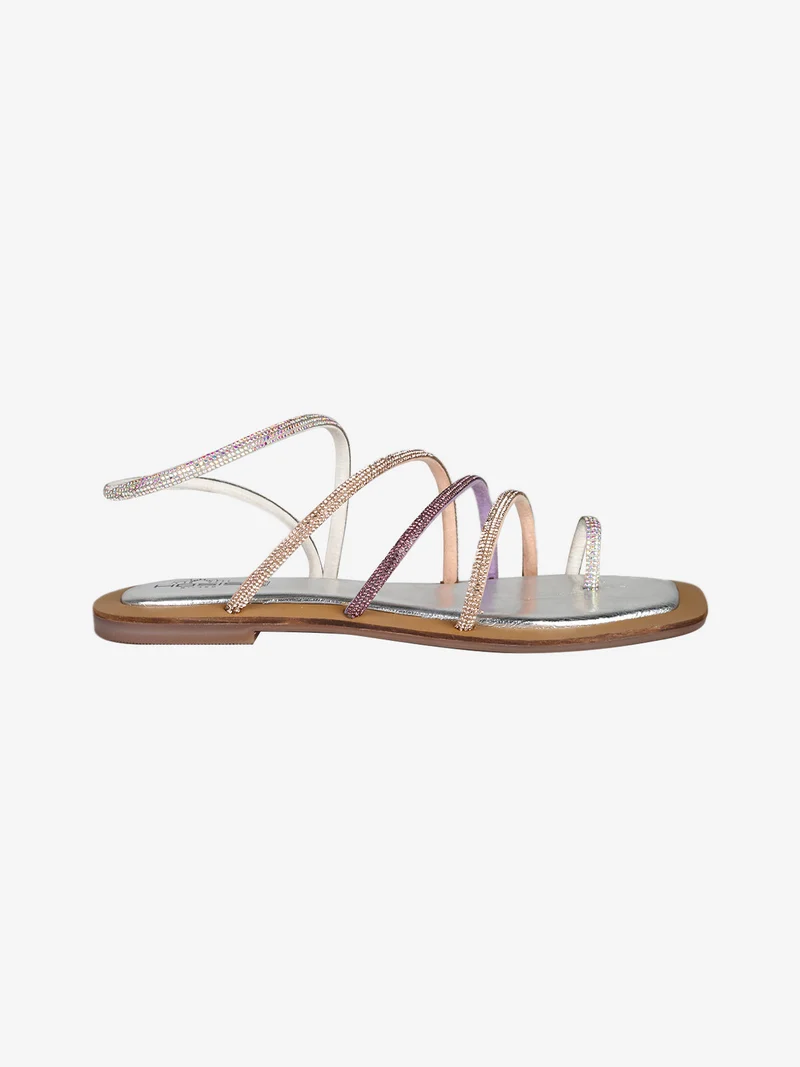 Sandali donna infrapollice con strass - multicolore