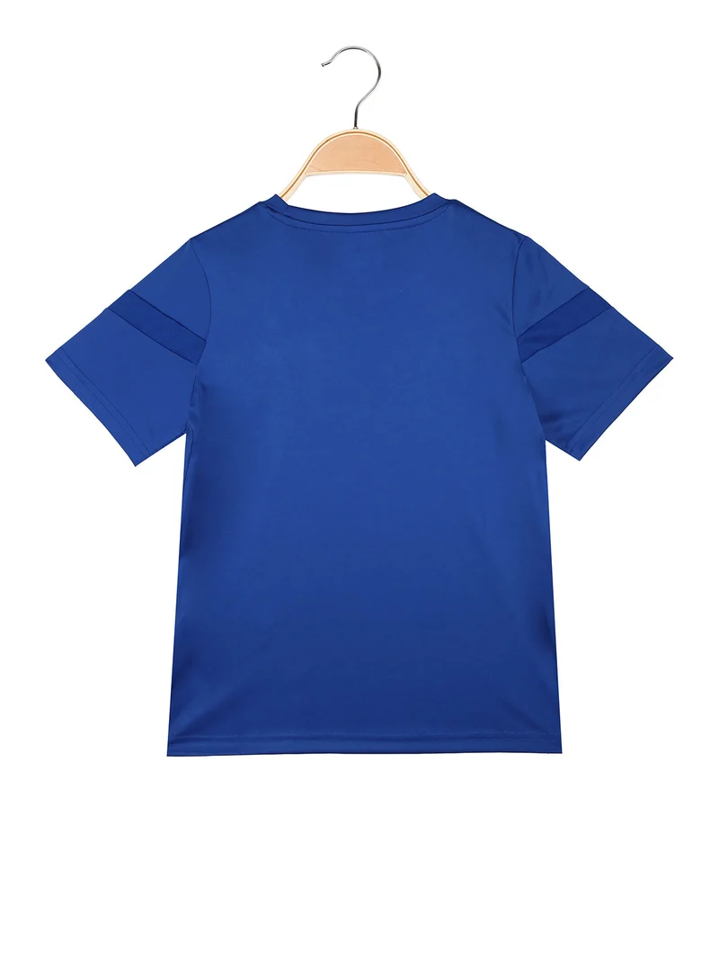 T-shirt sportiva da ragazzo con logo - blu