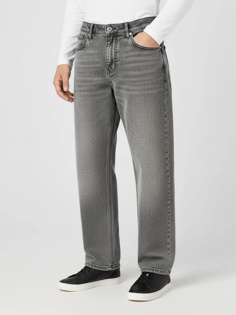 Jeans baggy da uomo - grigio