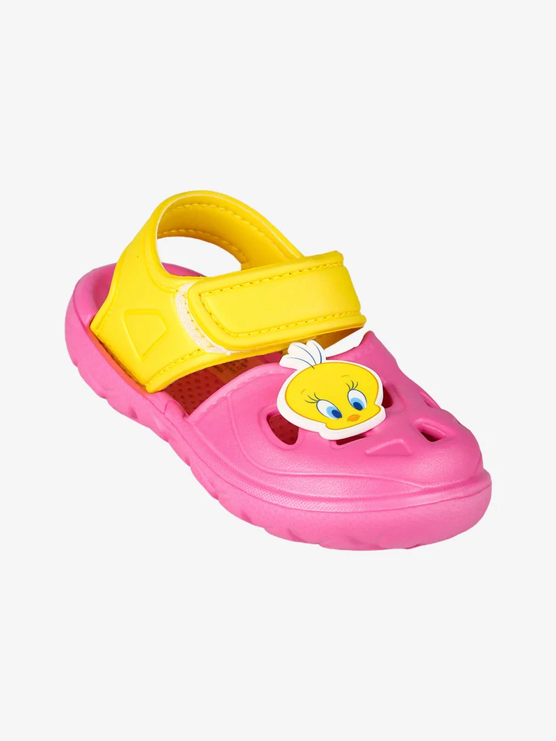 Sandali da bambina in gomma con cinturino a strappo - rosa