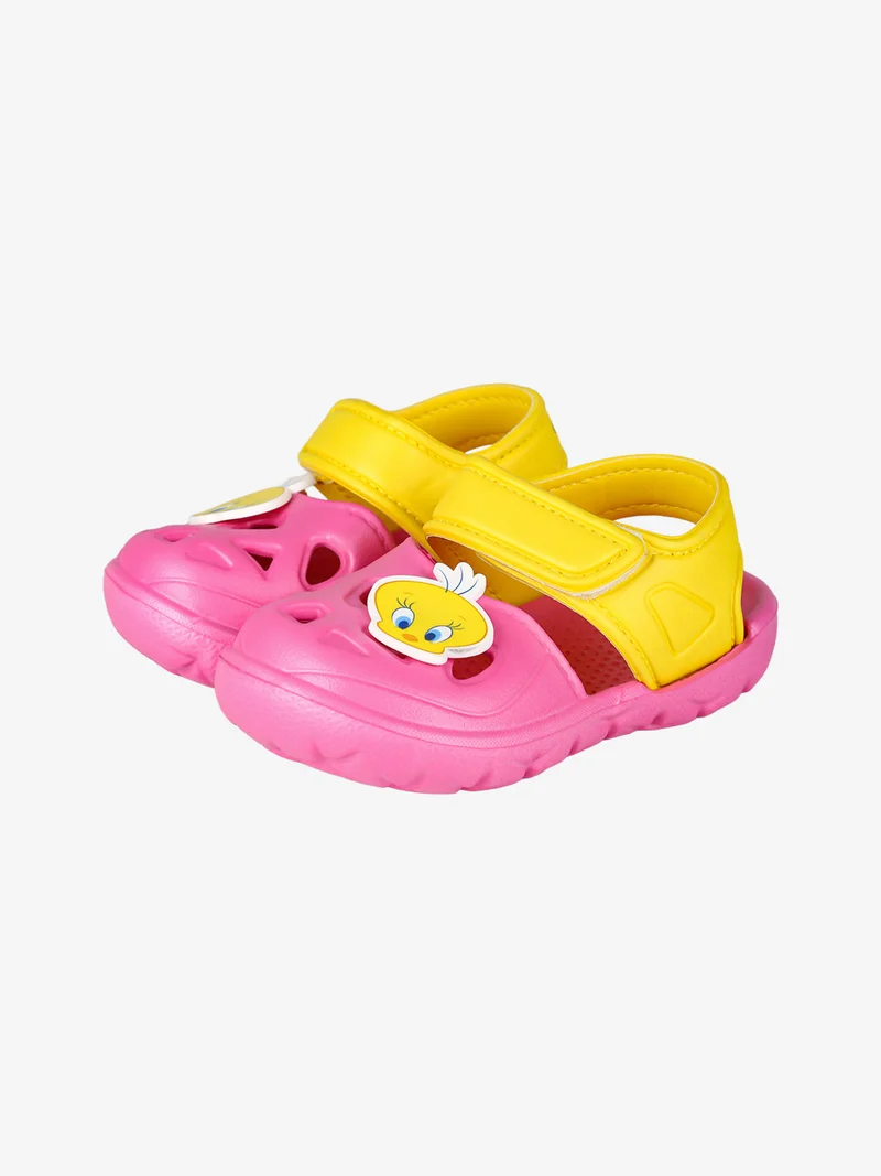 Sandali da bambina in gomma con cinturino a strappo - rosa