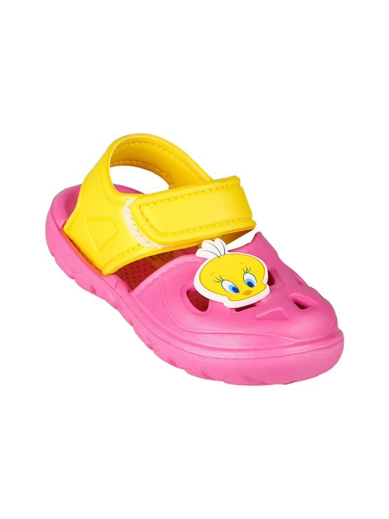 Sandali da bambina in gomma con cinturino a strappo - rosa