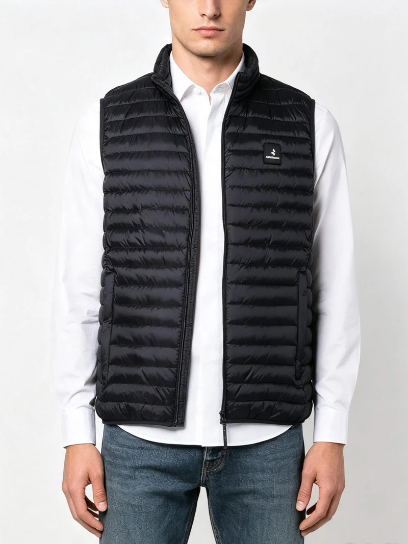 Gilet imbottito da uomo - blu scuro