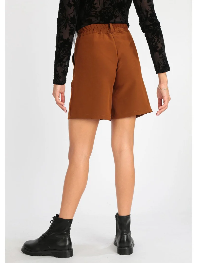 Shorts donna - marrone