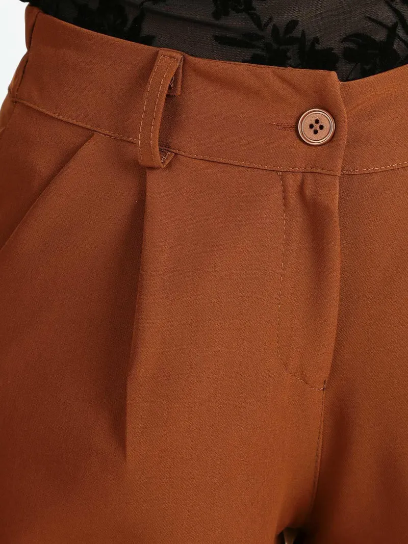 Shorts donna - marrone