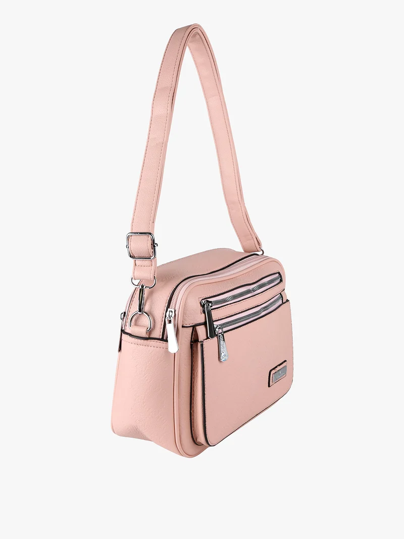 Borsa a tracolla da donna in ecopelle - rosa
