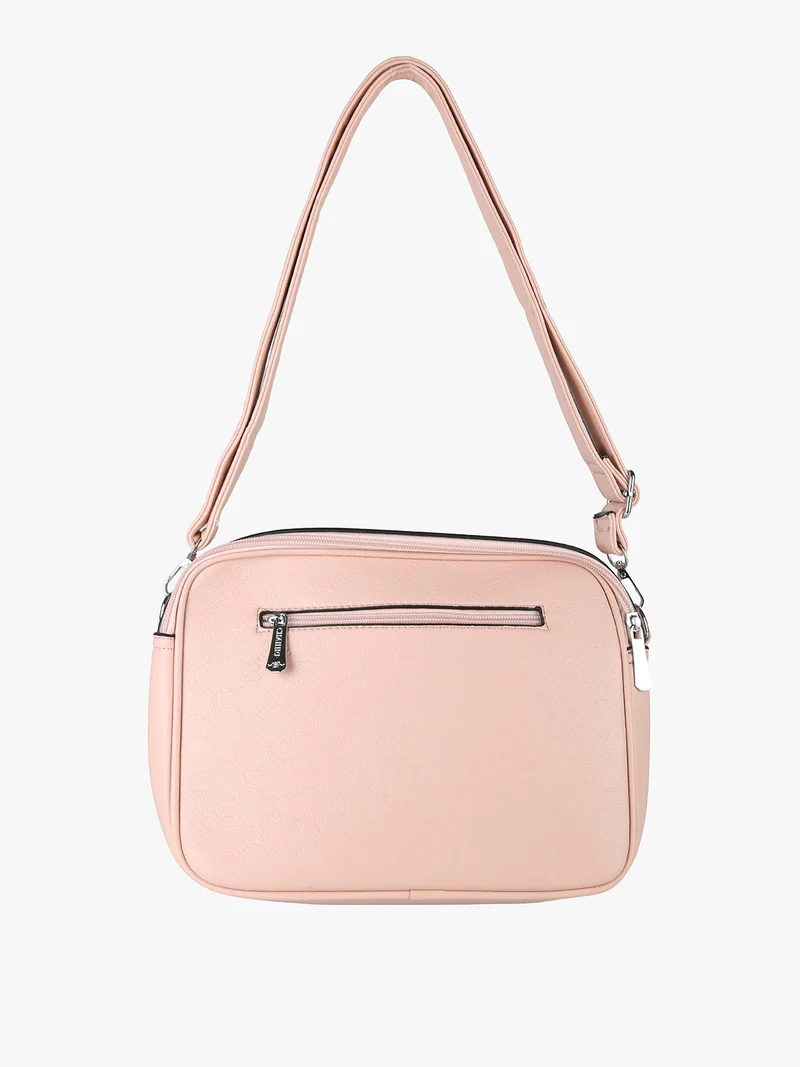 Borsa a tracolla da donna in ecopelle - rosa