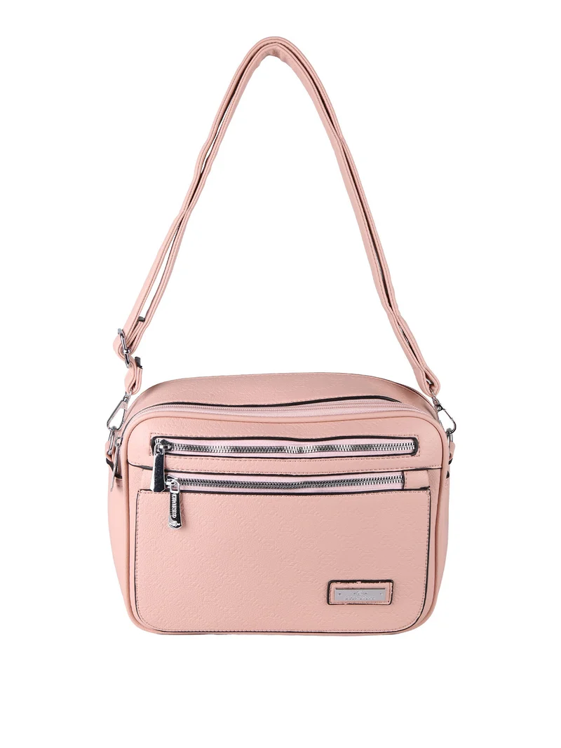 Borsa a tracolla da donna in ecopelle - rosa