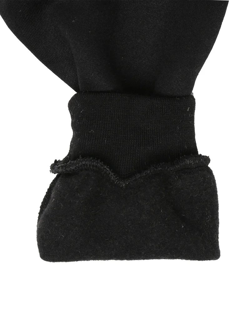 Giacca da bambina in felpa con cappuccio - nero