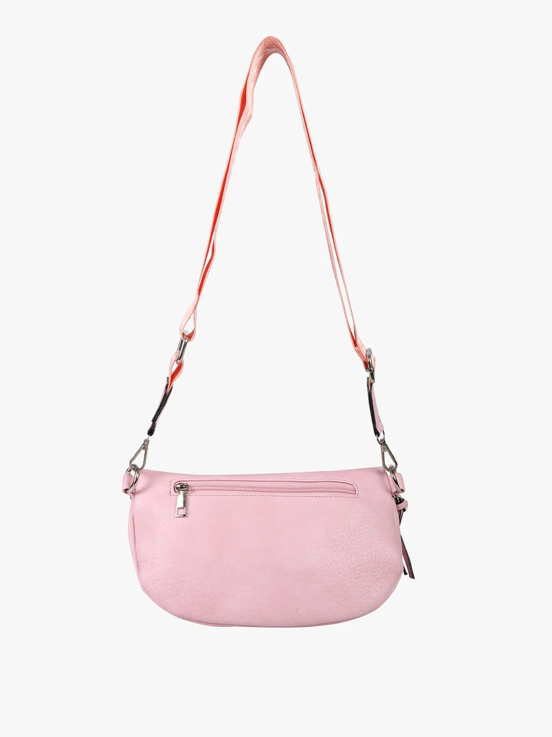 Marsupio donna in similpelle con tracolla stampata - rosa