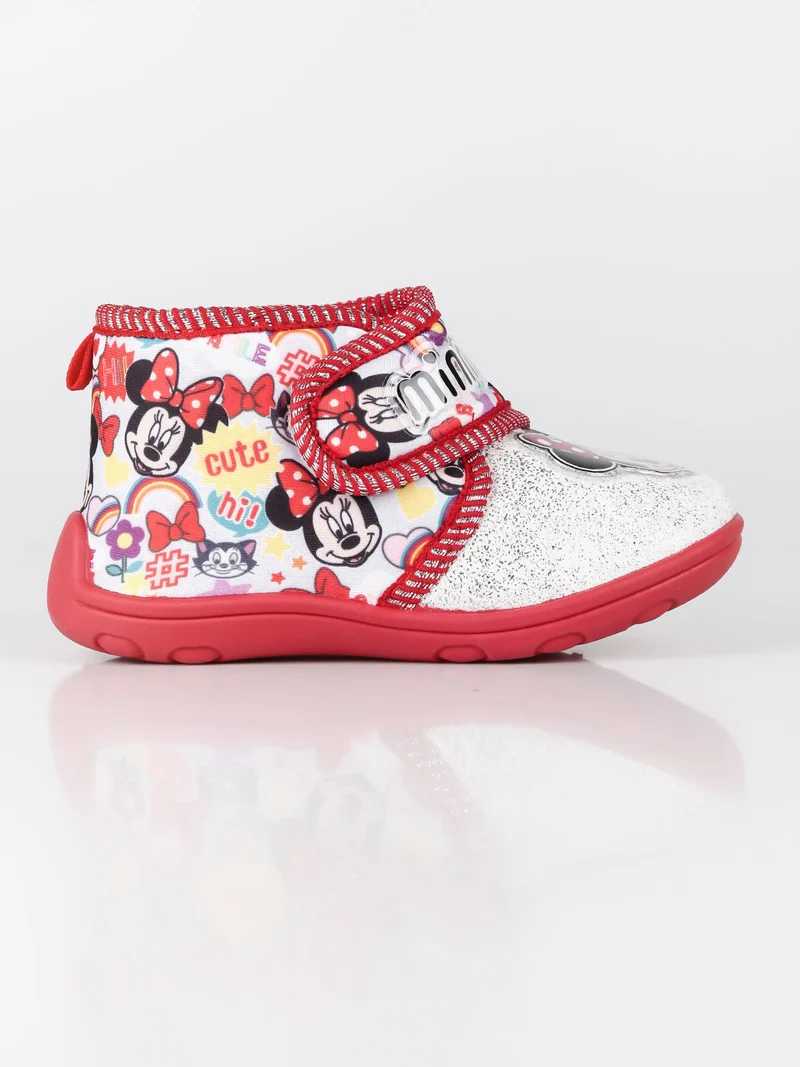 Minnie pantofole alte da bambina - rosso