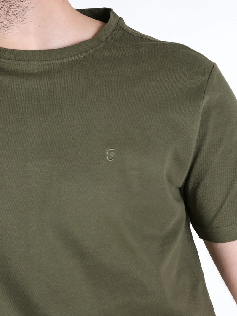 T-shirt da uomo in cotone - militare