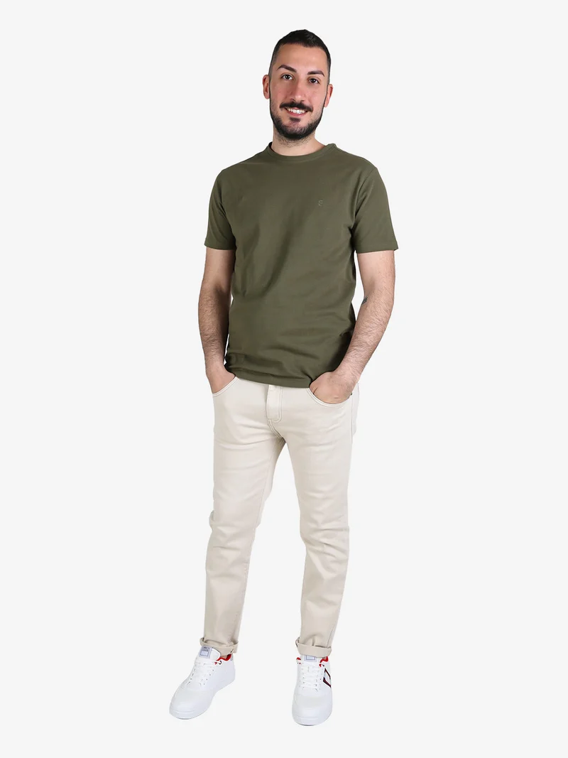 T-shirt da uomo in cotone - militare
